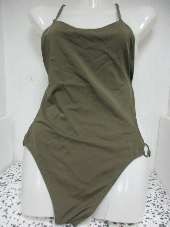 Solid & Striped One Piece Swimsuit Brown Measures To Small NWOT - Picture 1 of 3